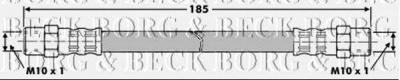 BORG & BECK bbh7187 -  Тормозной шланг